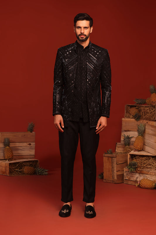 ANMAY BLACK JODHPURI SET