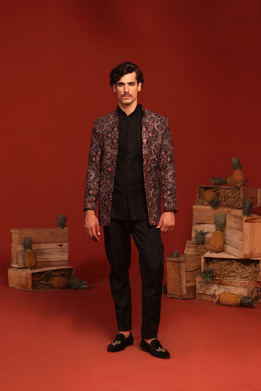 VIBHOR BLACK JODHPURI SET