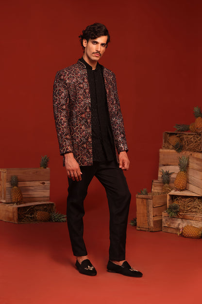 VIBHOR BLACK JODHPURI SET