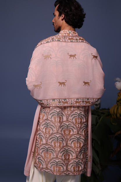 AVIK CHEETAH PINK KURTA SET
