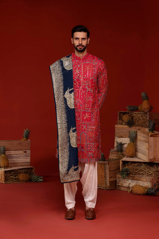UTTAM HOT PINK KURTA SET