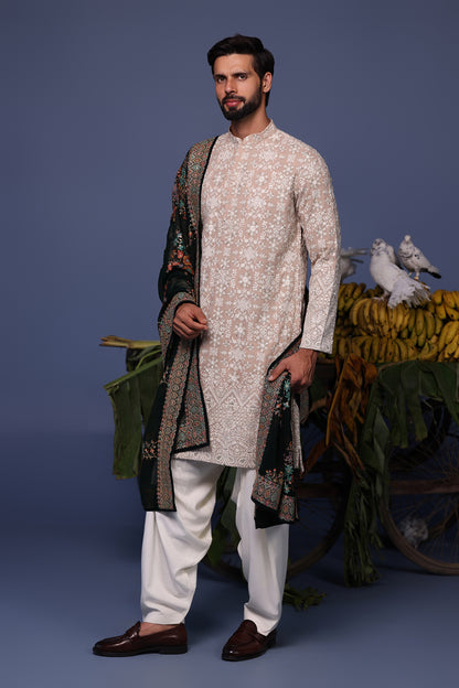 FAIZ BEIGE KURTA SET