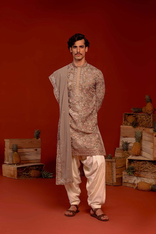 SHAURYA GREY KURTA SET