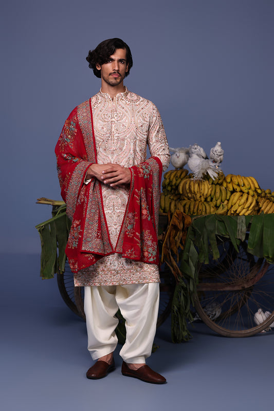 KHUSRO PINK KURTA SET