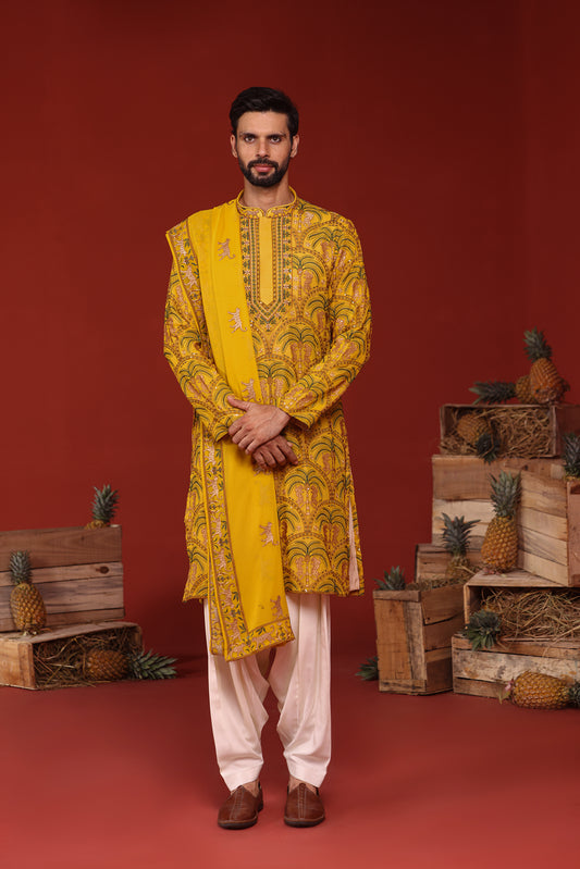 CHAITANYA HALDI KURTA SET