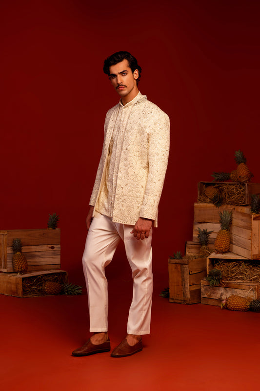 SAMPAT CREAM JODHPURI SET