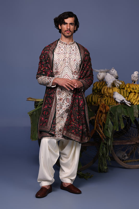 ABROO IVORY KURTA SET