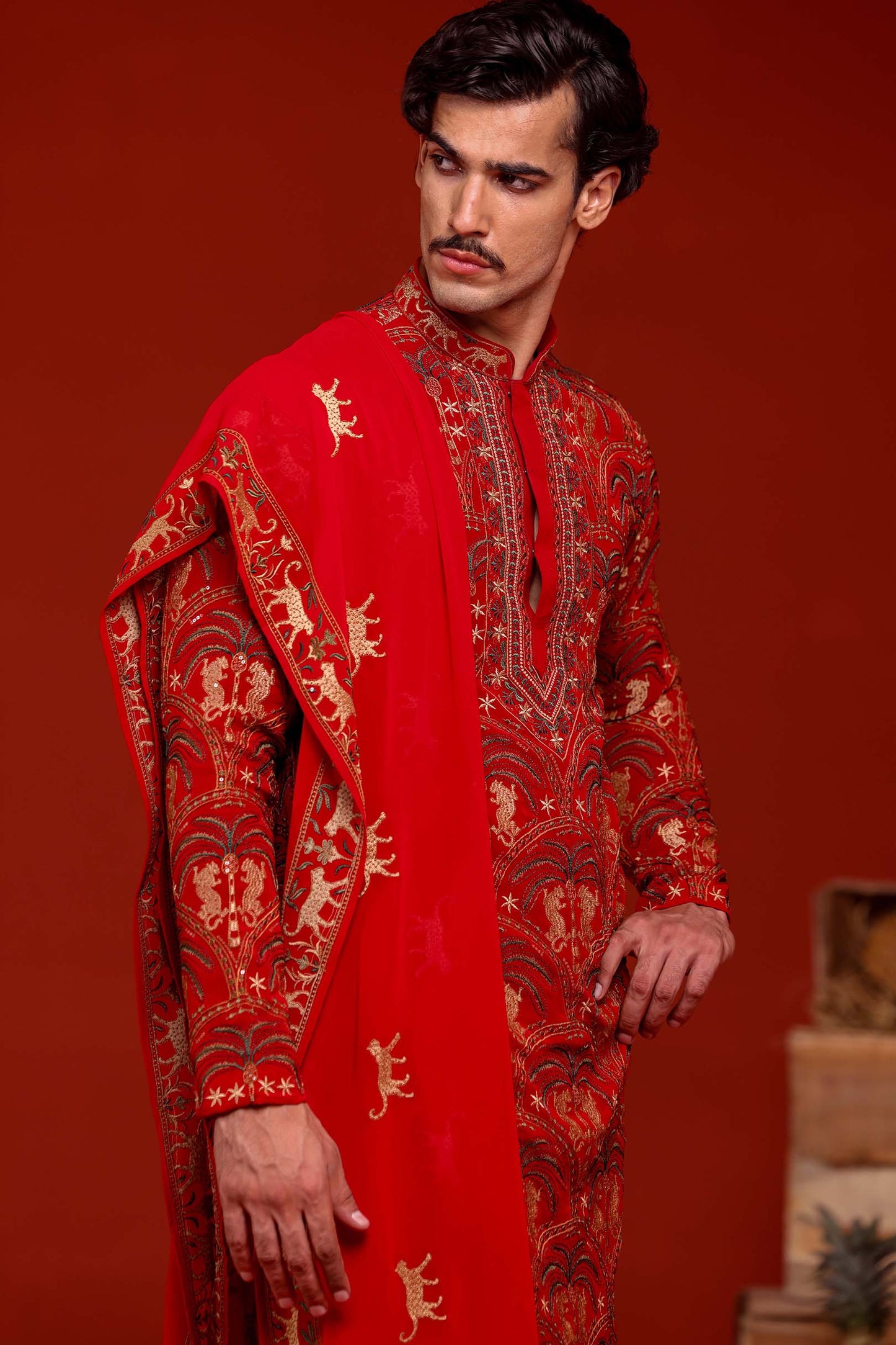 SHIKHAR MAROON KURTA SET