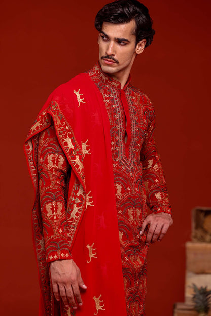 SHIKHAR MAROON KURTA SET