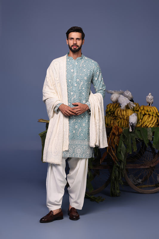 JAHAN BLUE KURTA SET