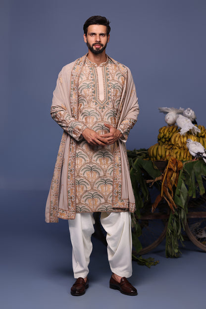 AAYAN CHEETAH BEIGE KURTA SET