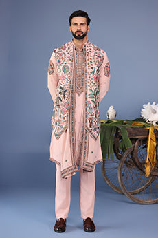ABEER PINK KURTA JACKET SET