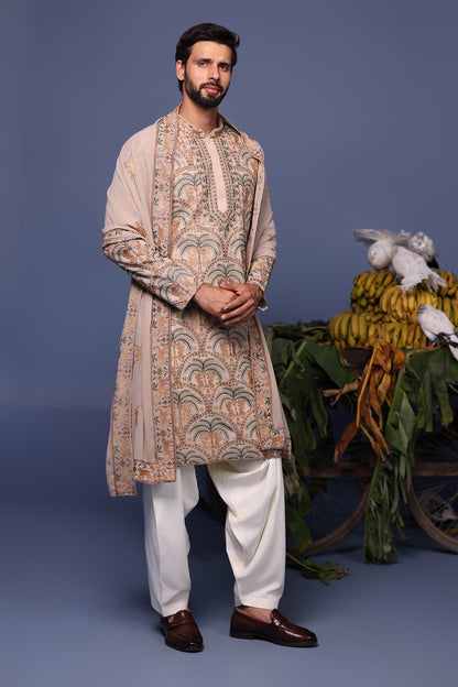 AAYAN CHEETAH BEIGE KURTA SET