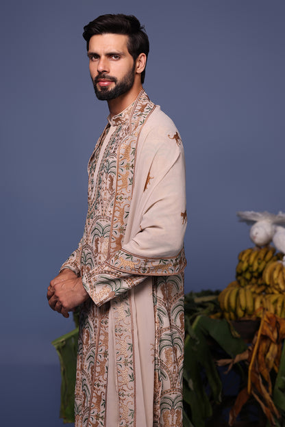 AAYAN CHEETAH BEIGE KURTA SET