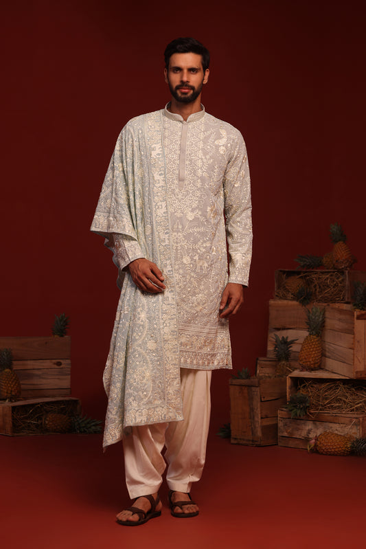 BHAVIK SKY BLUE KURTA SET