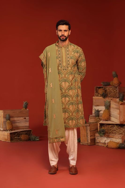 ANVAY MEHANDI KURTA SET