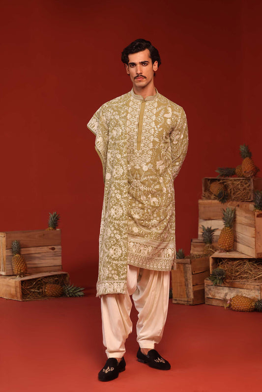 MRITYUNJAY MEHANDI KURTA SET