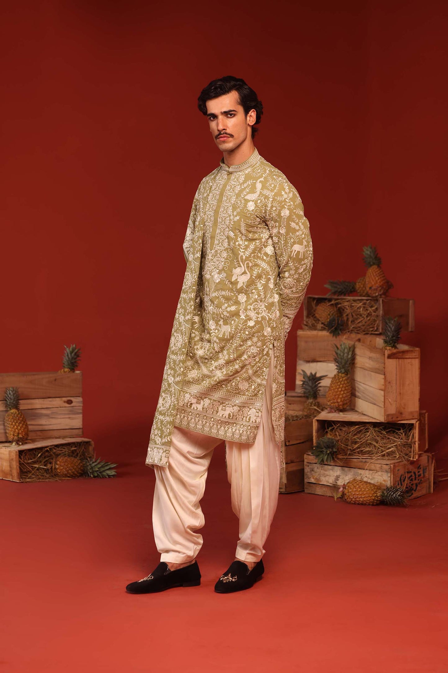 MRITYUNJAY MEHANDI KURTA SET