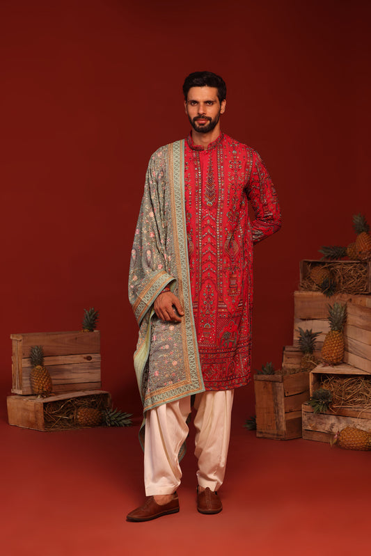 TEJASV HOT PINK KURTA SET