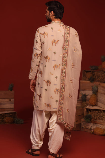 BRIJA BEIGE KURTA SET
