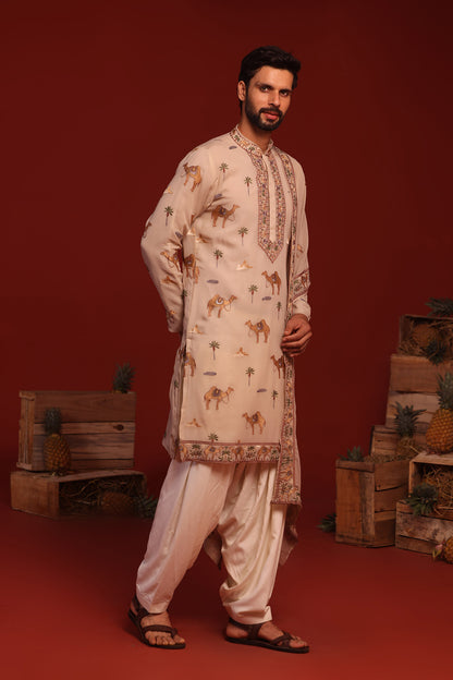 BRIJA BEIGE KURTA SET