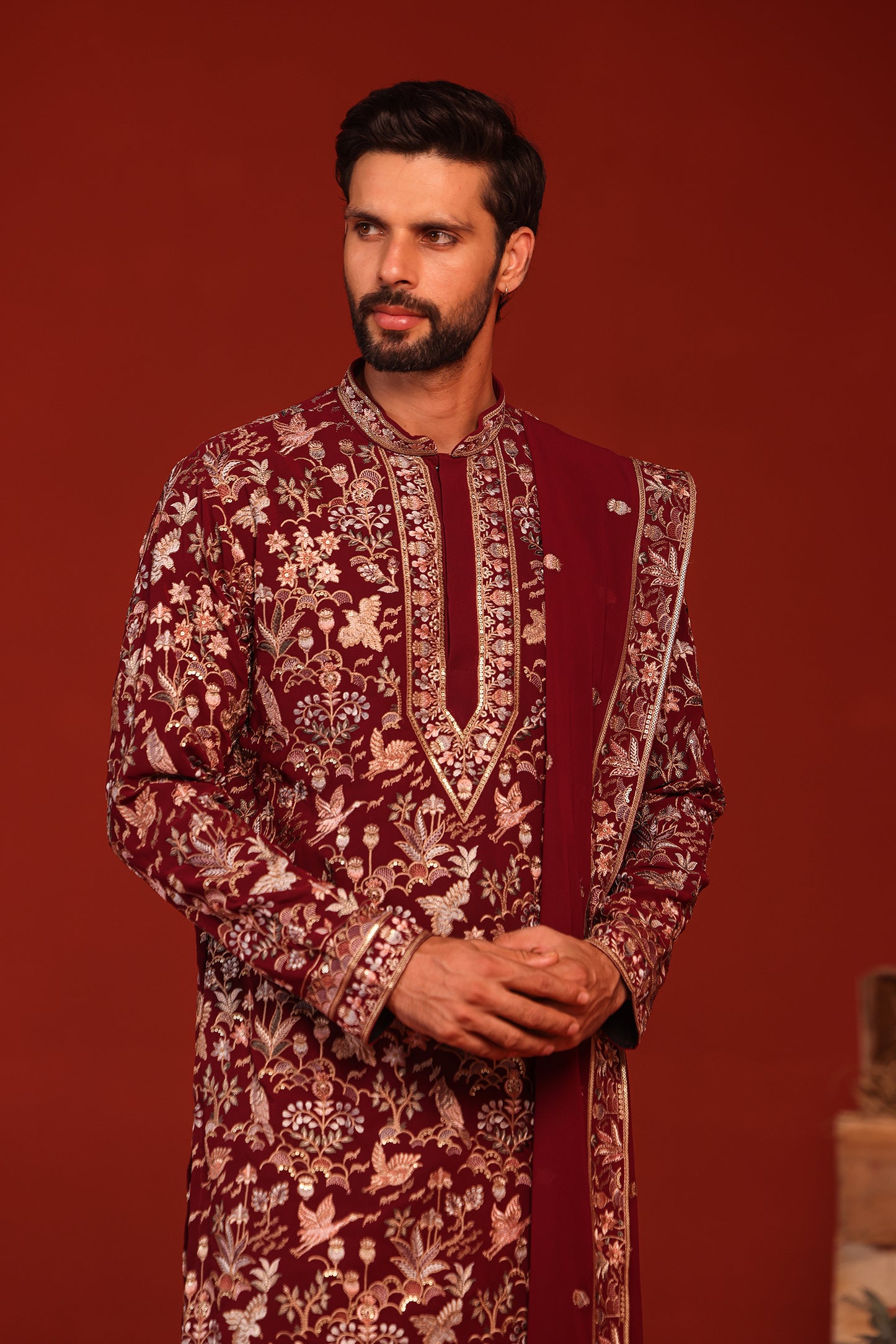 DHRITA MAROON KURTA SET