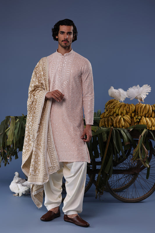 BASIR PINK KURTA SET