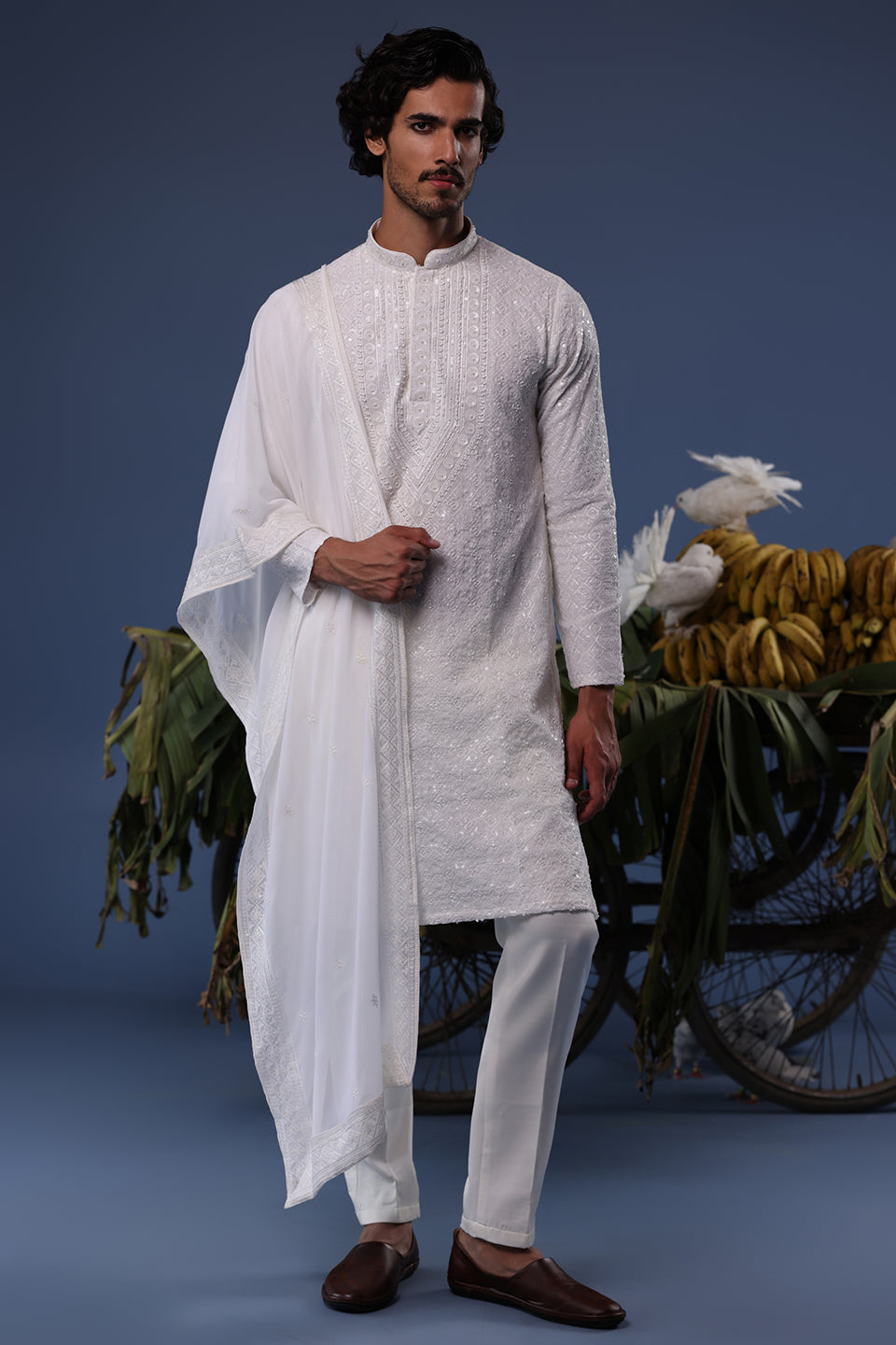 HAMZA IVORY KURTA SET