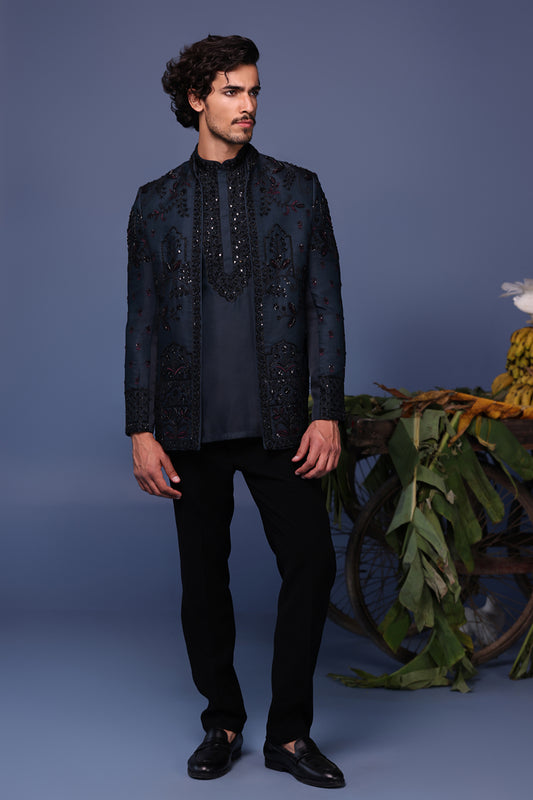 KUSH NAVY BLUE JODHPURI SET