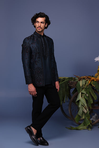 KUSH NAVY BLUE JODHPURI SET