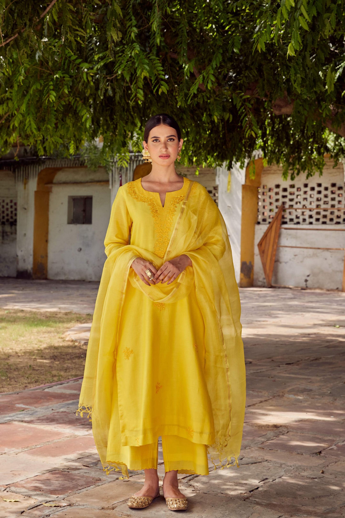 DORI MUSTARD YELLOW SUIT SET