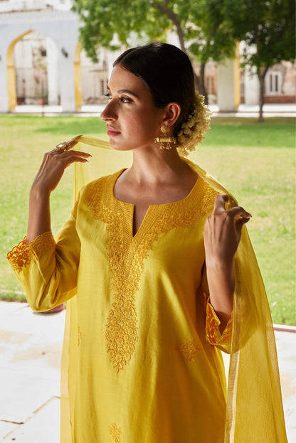 DORI MUSTARD YELLOW SUIT SET