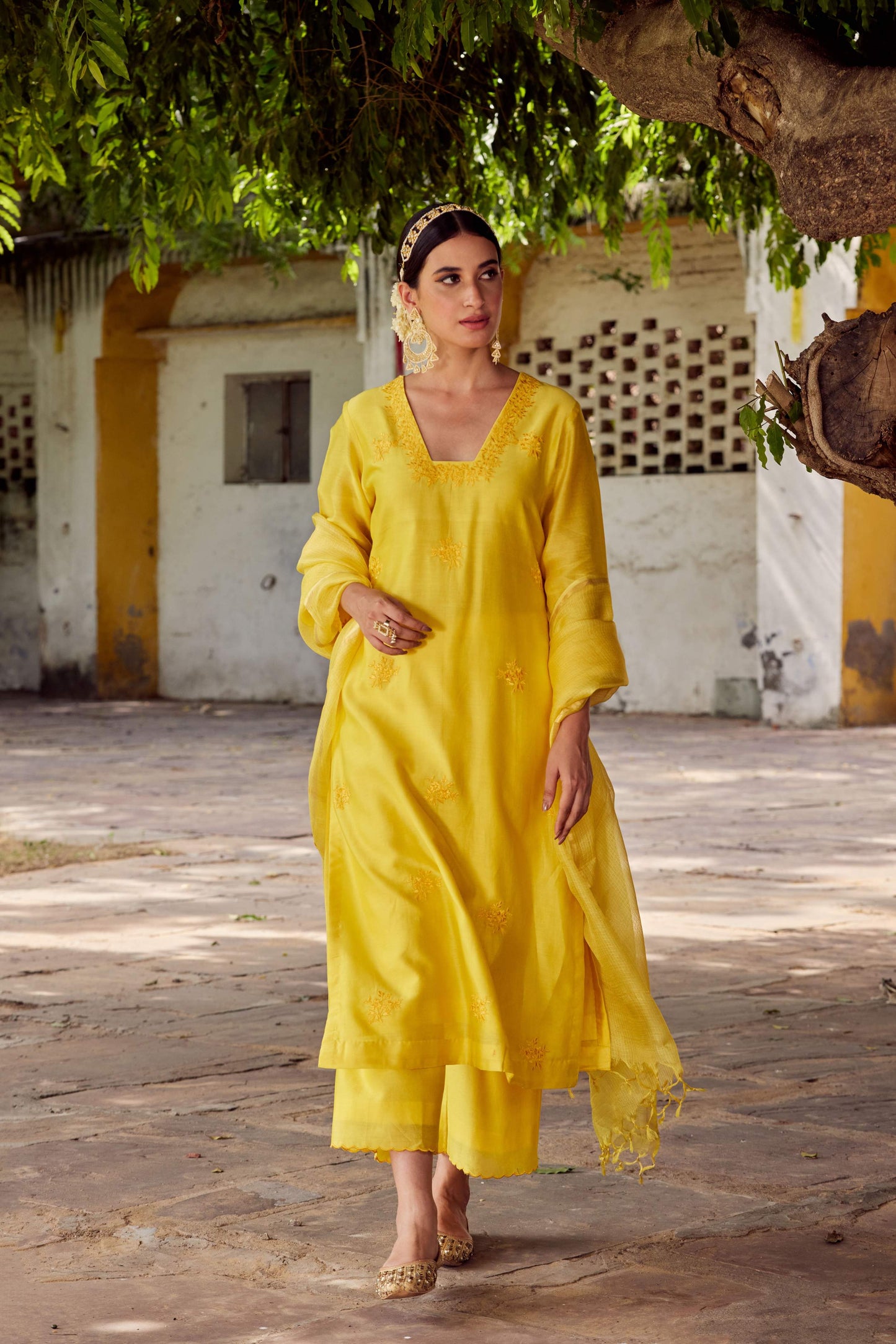 DORI MUSTARD YELLOW SUIT SET