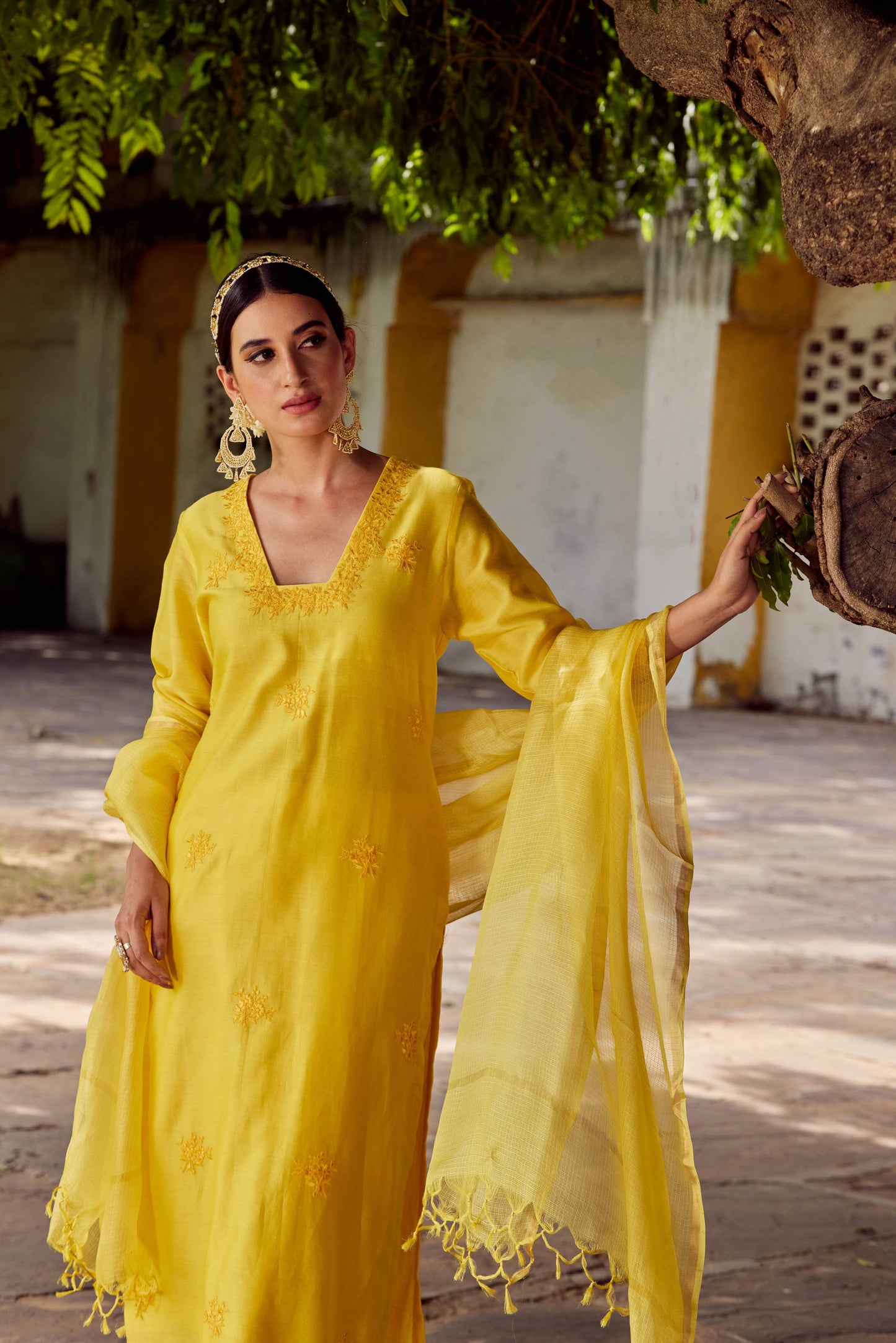 DORI MUSTARD YELLOW SUIT SET