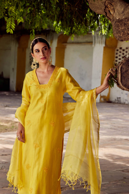 DORI MUSTARD YELLOW SUIT SET