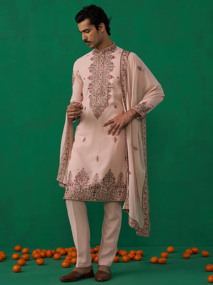 MOTIF PINK KURTA SET