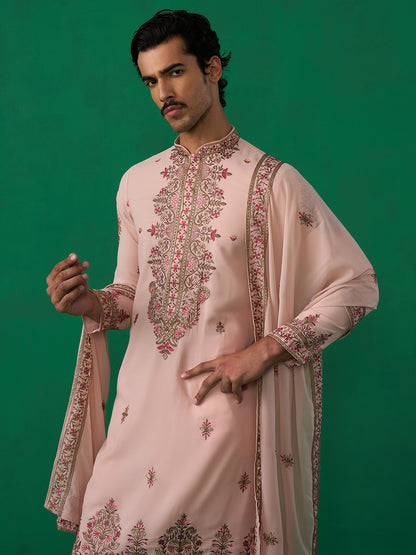 MOTIF PINK KURTA SET