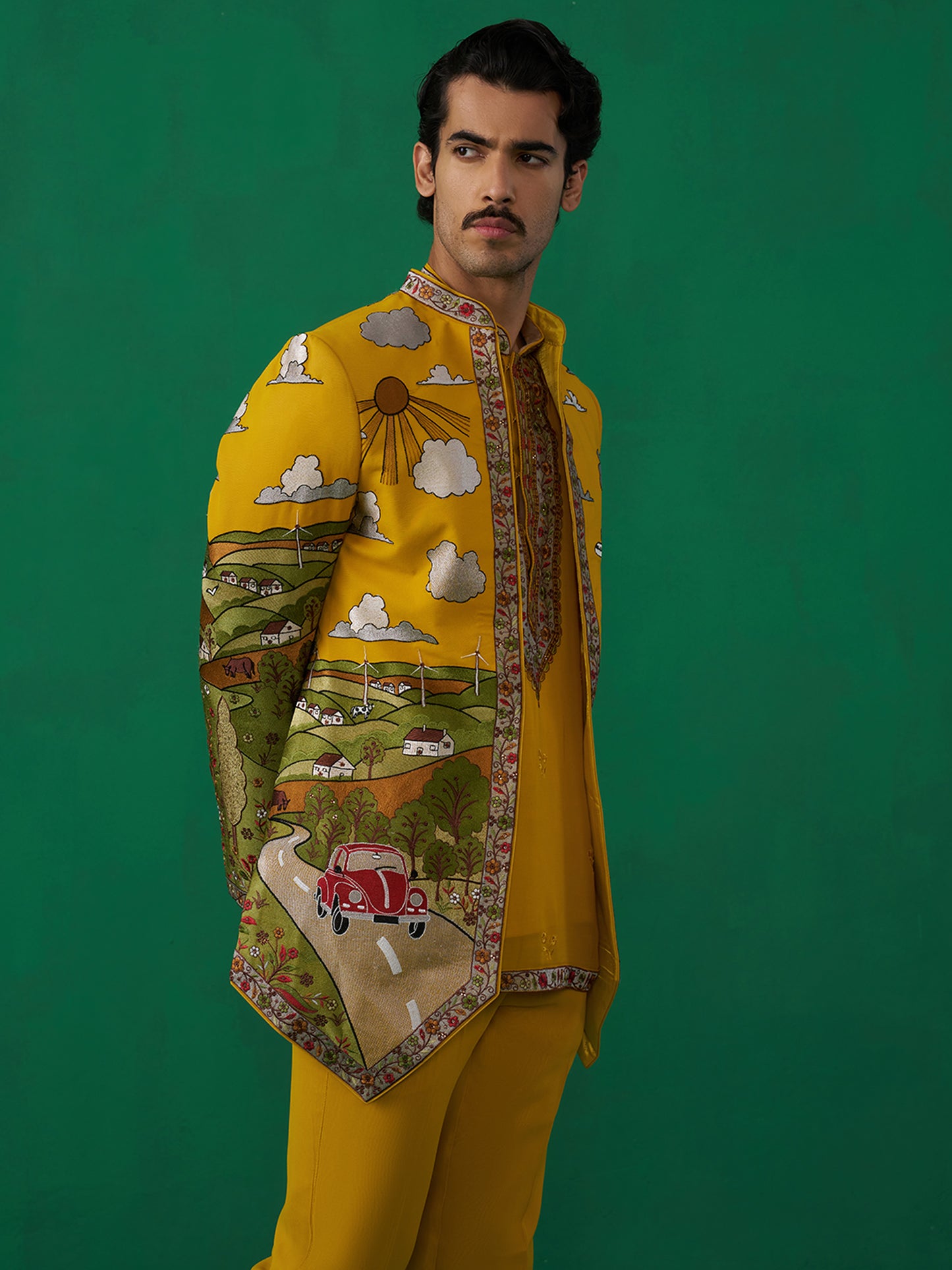 MUSAFIR HALDI JODHPURI SET