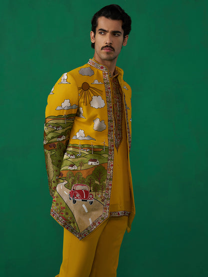 MUSAFIR HALDI JODHPURI SET