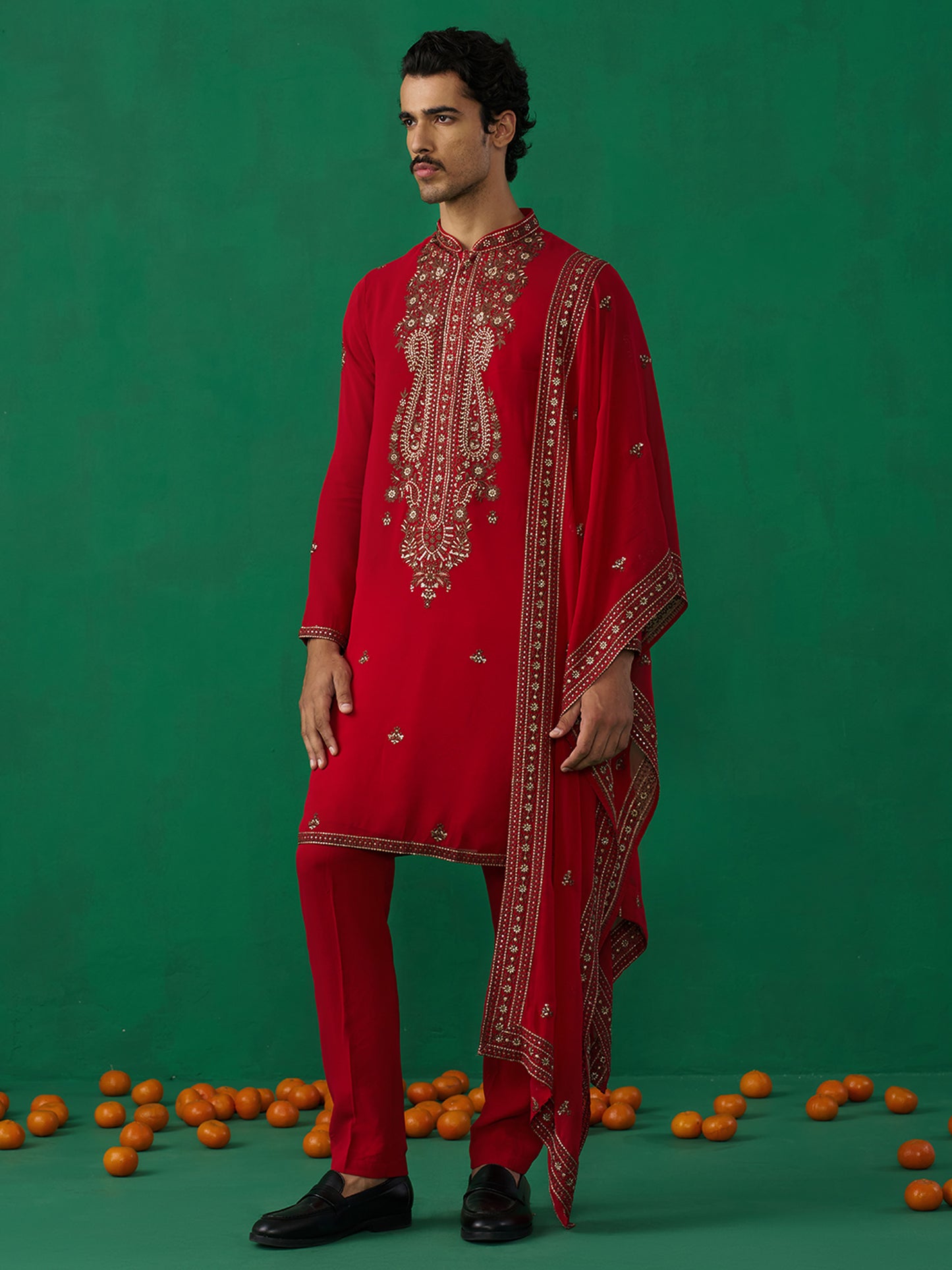 ARABIC RED KURTA SET