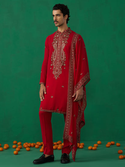 ARABIC RED KURTA SET