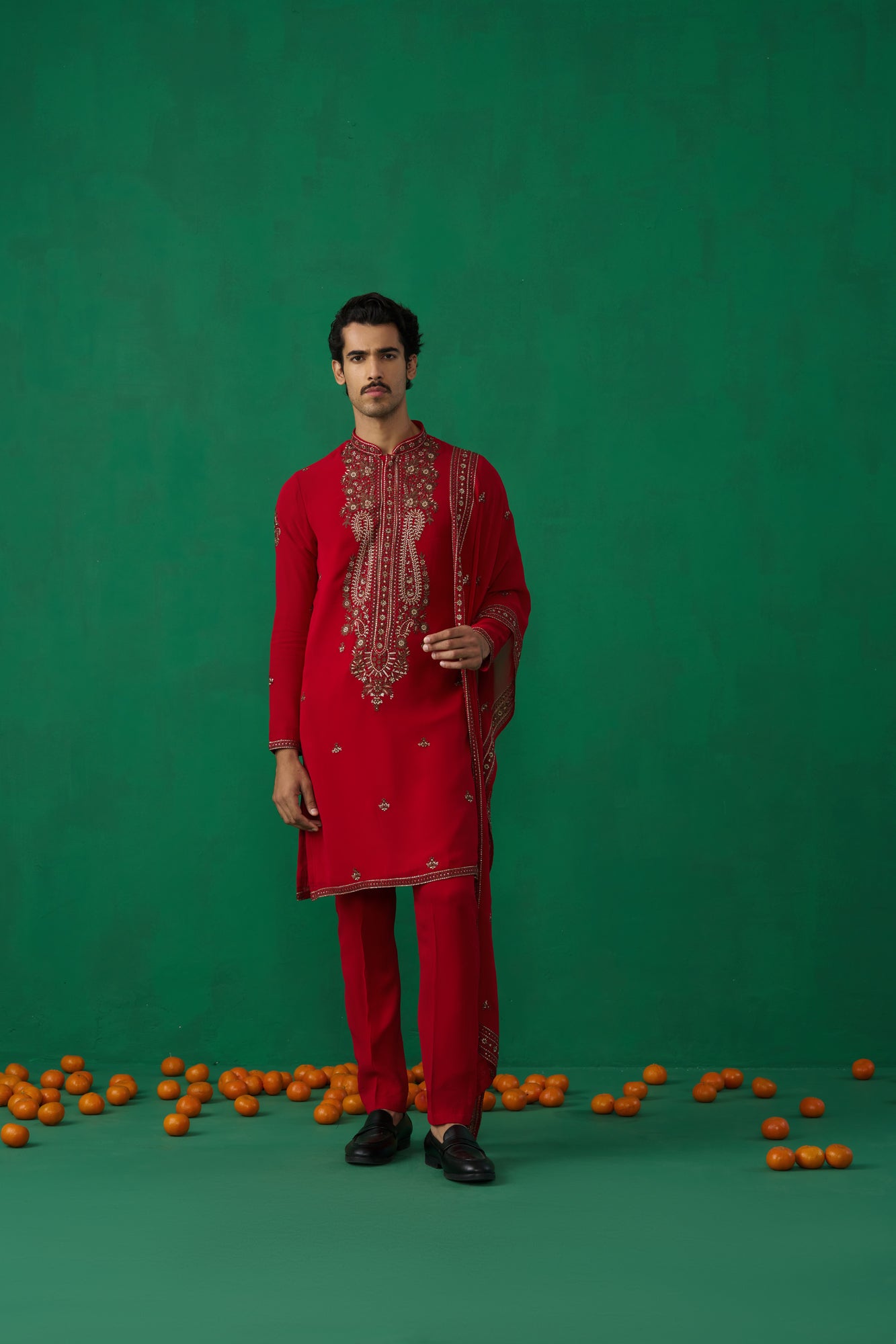 ARABIC RED KURTA SET