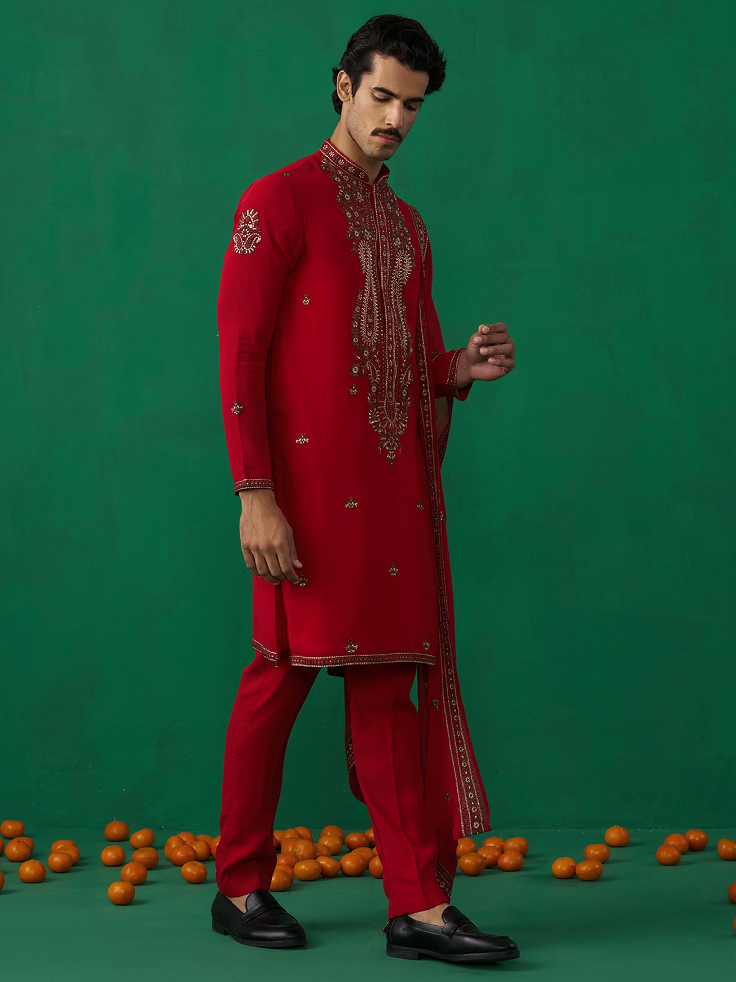 ARABIC RED KURTA SET