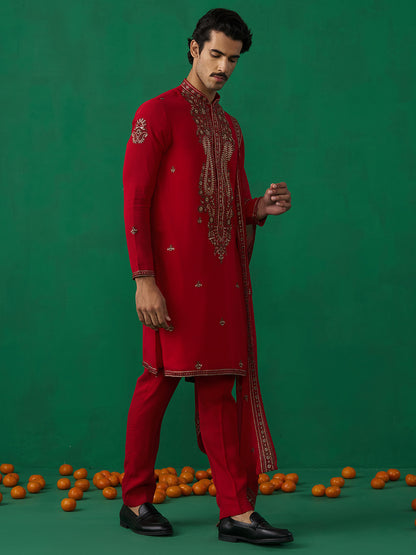 ARABIC RED KURTA SET