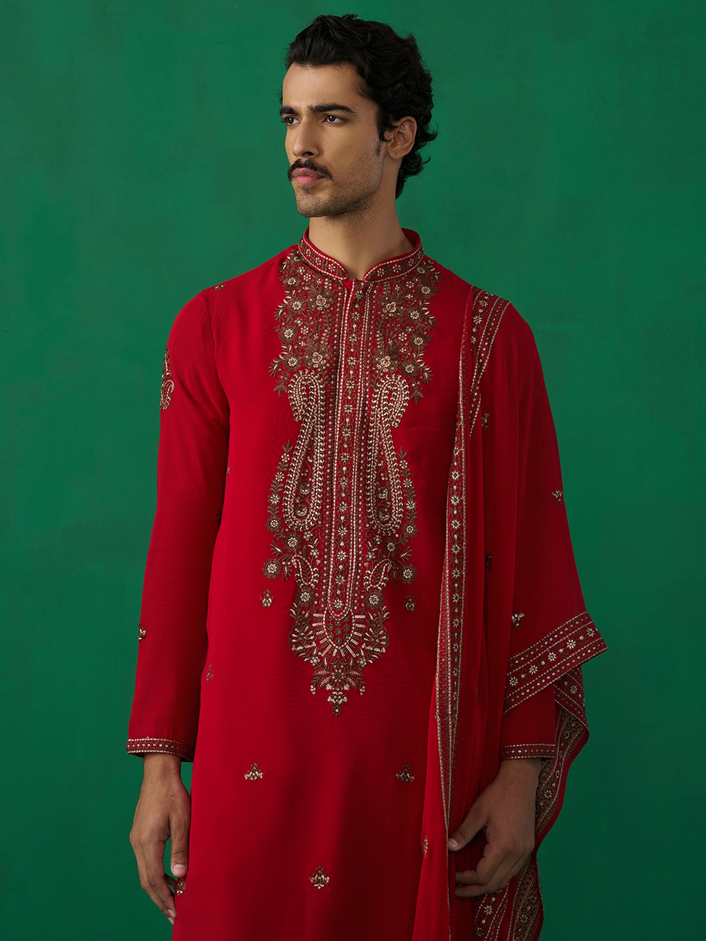 ARABIC RED KURTA SET