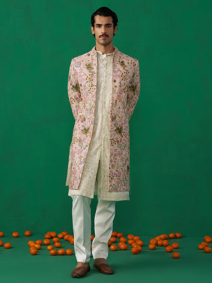 PHOOLPANKH PINK INDOWESTERN SET