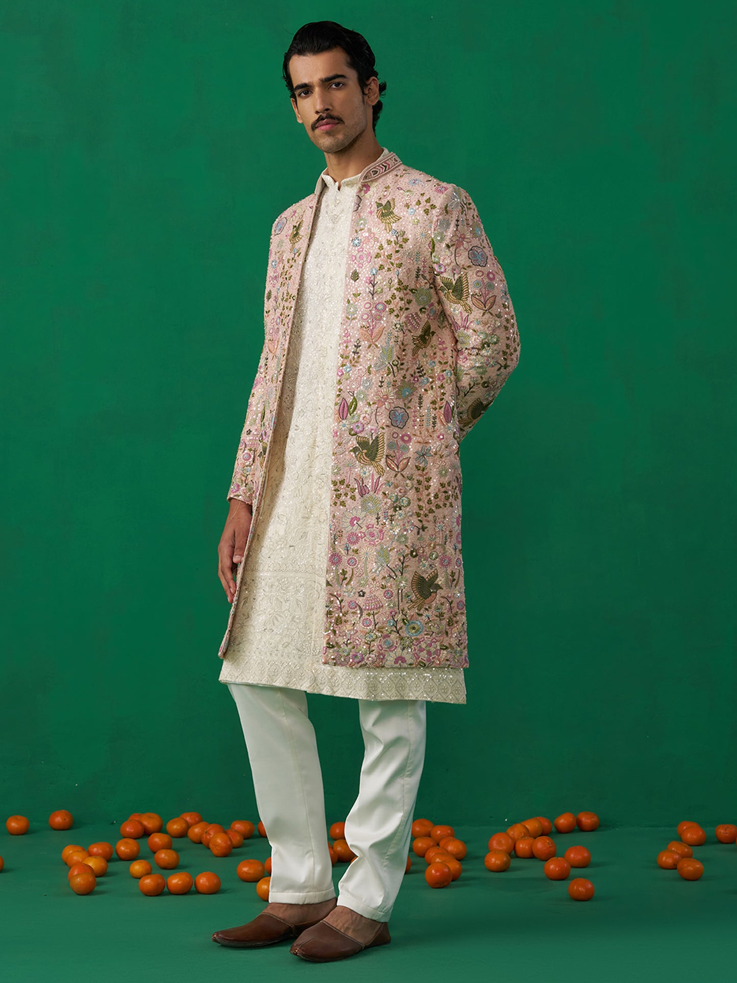 PHOOLPANKH PINK INDOWESTERN SET