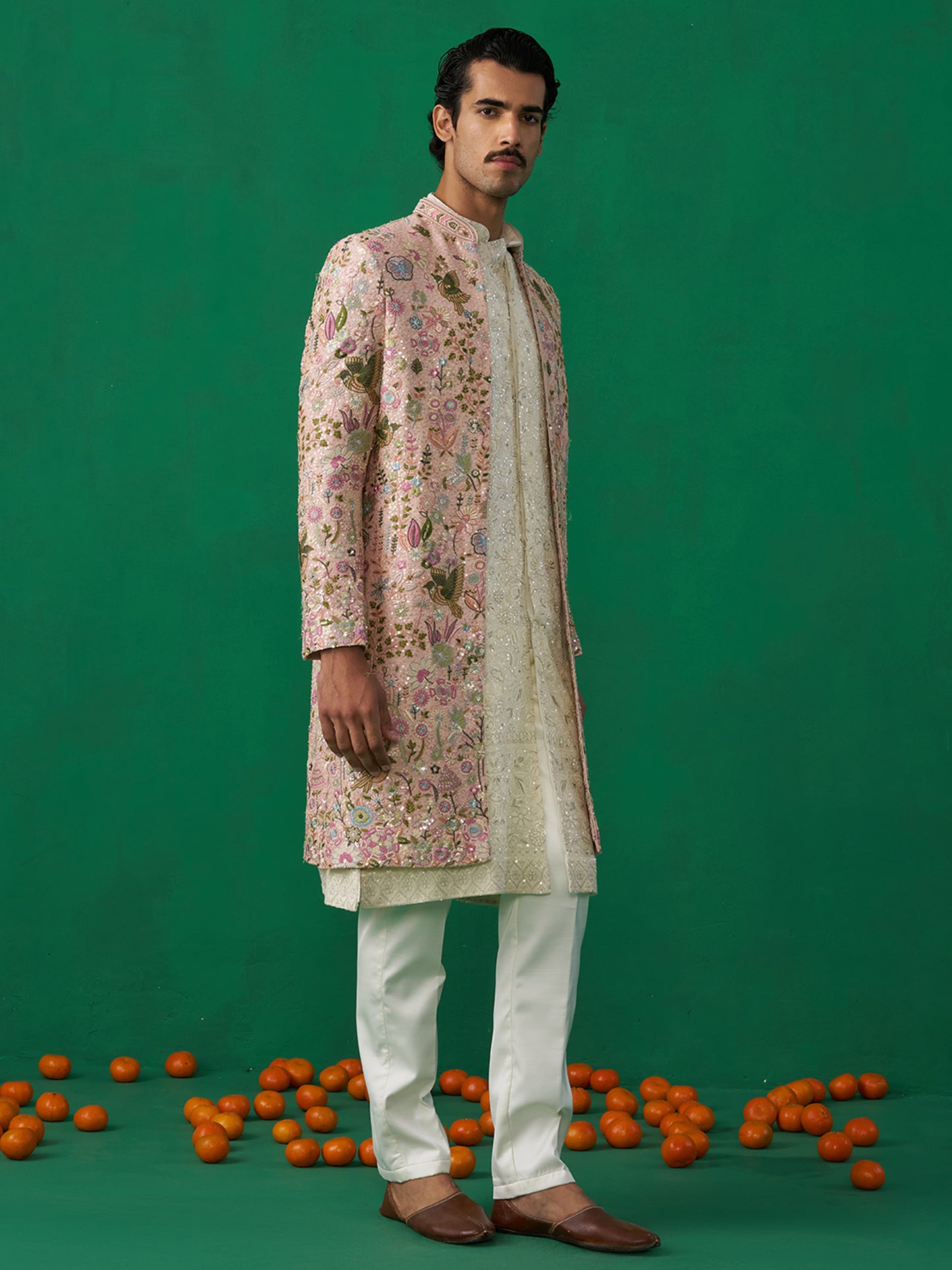 PHOOLPANKH PINK INDOWESTERN SET