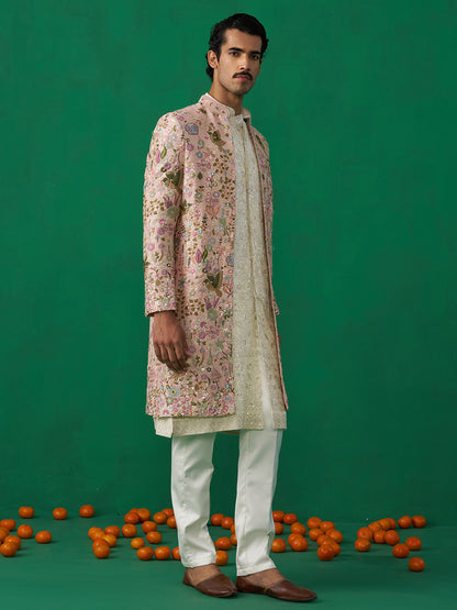 PHOOLPANKH PINK INDOWESTERN SET