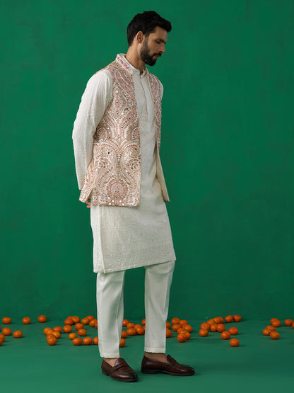 KASHMIRI MIRROR KURTA JACKET SET